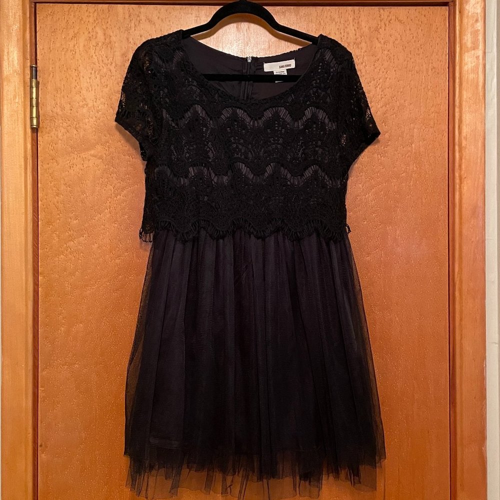 San Souci LBD Black Mini Dress XL (12-14) NWOT